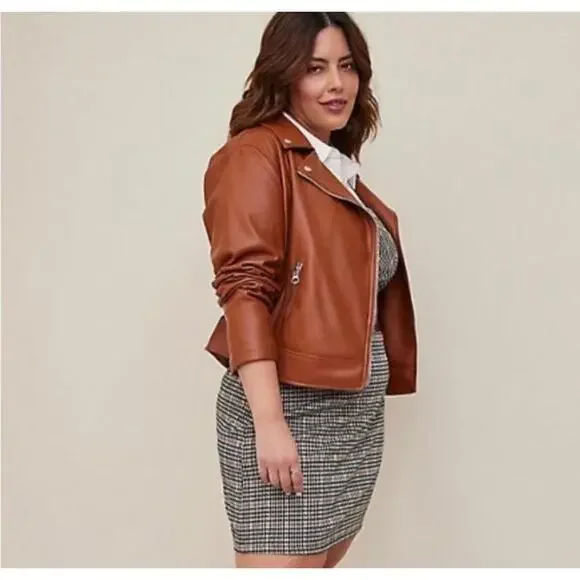 #459 - Torrid Faux Leather Motto Jacket - Picture 2 of 7